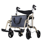 Δίπλωμα του κράματος αργιλίου περιπατητών αναπηρικών καρεκλών Rollator ροδών, περιπατητές καροτσακιών για τα άτομα με ειδικές ανάγκες