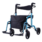 Δίπλωμα του κράματος αργιλίου περιπατητών αναπηρικών καρεκλών Rollator ροδών, περιπατητές καροτσακιών για τα άτομα με ειδικές ανάγκες